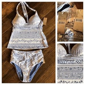 NWT Cremieux womens XS high waisted bikini swim